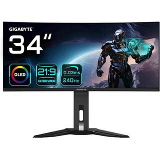 GIGABYTE MO34WQC2 34" 3440×1440 240Hz QD-OLED 0.03ms Curved Gaming Monitör