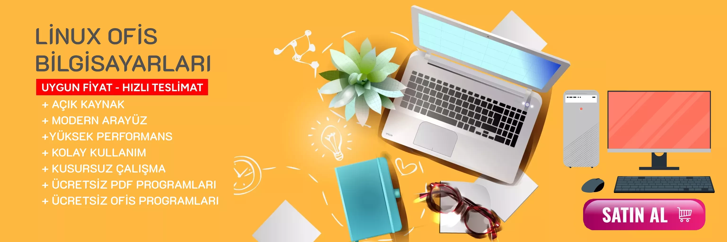 linux yüklü ofis bilgisayarları